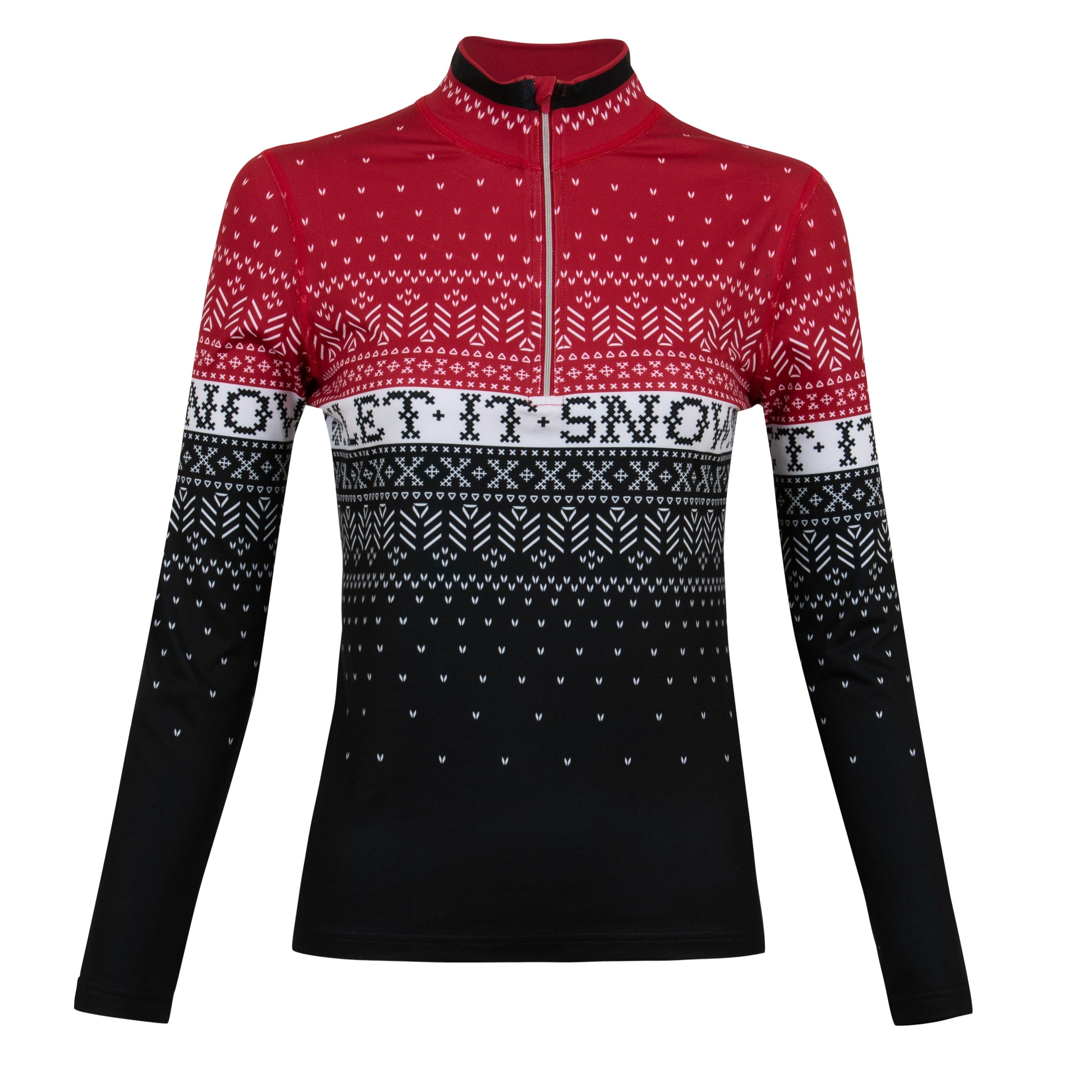Krimson Klover "Let It Snow" 1/4 Zip Base Layer