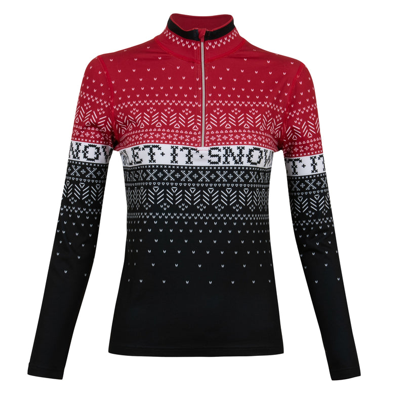 Krimson Klover "Let It Snow" 1/4 Zip Base Layer
